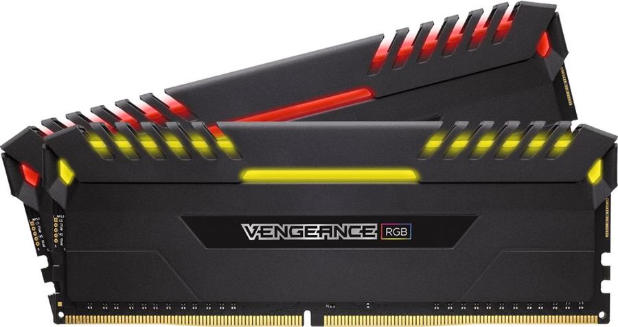 Модуль памяти CORSAIR Vengeance RGB CMR32GX4M2A2666C16 DDR4 - 2x 16Гб 2666, DIMM, Ret Модуль памяти CORSAIR Vengeance RGB CMR32GX4M2A2666C16 DDR4 - 2x 16Гб 2666, DIMM, RetМодули памяти<br>288-pin; частота: 2666; латентность: CL16; форм-фактор: DIMM; комплект модулей для идеальной совместной работы, оснащается радиатором для эффективного охлаждения, тип поставки: Ret<br><br>Линейка: Vengeance RGB