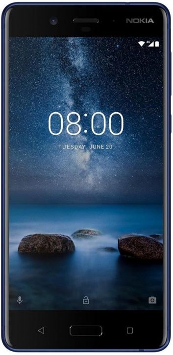 Смартфон NOKIA 8 Dual sim, синий глянцевый