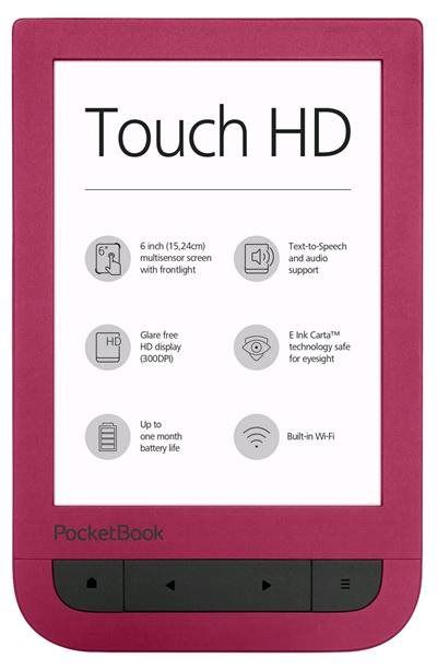 Электронная книга POCKETBOOK 631 Touch HD, 6&quot;, красный