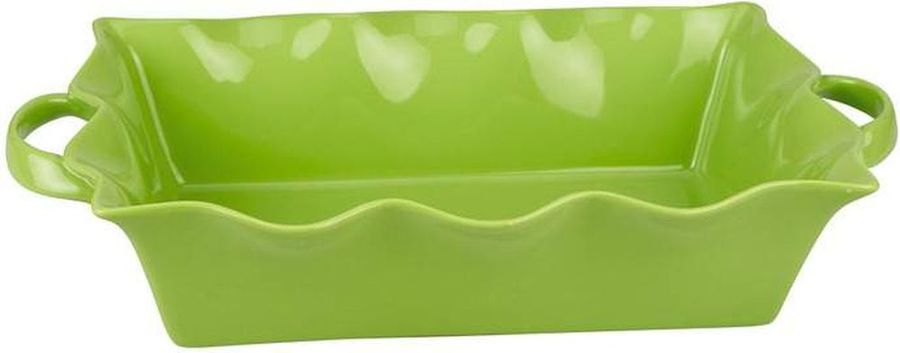 Форма для выпечки Frybest PROV-45P прямоуг. 45х26х8,5см керамика зеленый Форма для выпечки Frybest PROV-45P прямоуг. 45х26х8,5см керамика зеленыйПротивни, формы для выпечки<br>Керамика - самый подходящий материал для посуды, который используется с древности. FRYBEST представляет изысканную коллекцию керамических форм ручной работы в стиле прованс. Мощь современных технологий уравновешена мягкостью природных линий разноцветных керамических форм коллекции Provance.<br><br>Материал: керамика<br>Цвет: зеленый