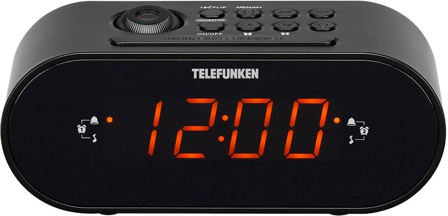 Радиоприемник TELEFUNKEN TF-1506, черный Радиоприемник TELEFUNKEN TF-1506, черныйРадиоприемники<br>настольный, тюнер - цифровой, FM, FM (64-108 МГц), часы, будильник, цвет - черный<br><br>Цвет: черный