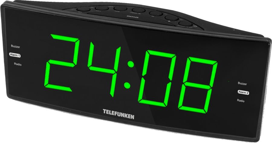 Радиоприемник TELEFUNKEN TF-1587, черный Радиоприемник TELEFUNKEN TF-1587, черныйРадиоприемники<br>настольный, тюнер - цифровой, FM, FM (64-108 МГц), часы, будильник, цвет - черный<br><br>Цвет: черный