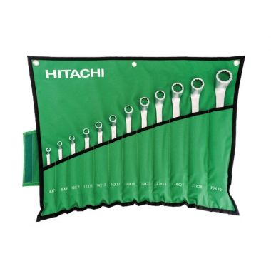 Набор гаечных ключей HITACHI HTC-774019, 12 предметов Набор гаечных ключей HITACHI HTC-774019, 12 предметовНаборы инструментов<br>Набор раздвоенных кольцевых гаечных ключей 12 предметов Hitachi HTC-774019 применяется для работы с крепежом. Используется в строительстве, ремонте, хозяйстве и различных производственных сферах. 12 ключей: 6х7, 8х9, 10х11, 12х13, 14х15, 16х17, 18х19, 20х22, 21х23, 24х27, 25х28, 30х32 мм;<br>