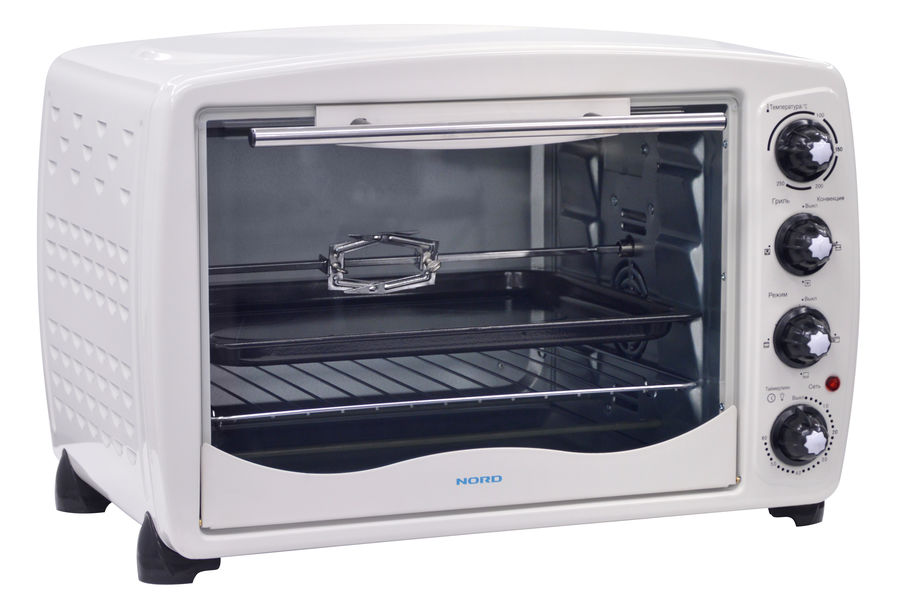 Мини-печь NORD EO 40 W TC, белый Мини-печь NORD EO 40 W TC, белыйМини-печи<br>мощность: 1500Вт; объем: 40л; управление: механическое; температура: 100 - 250 °С; гриль; вертел; конвекция; цвет: белый<br><br>Цвет: белый