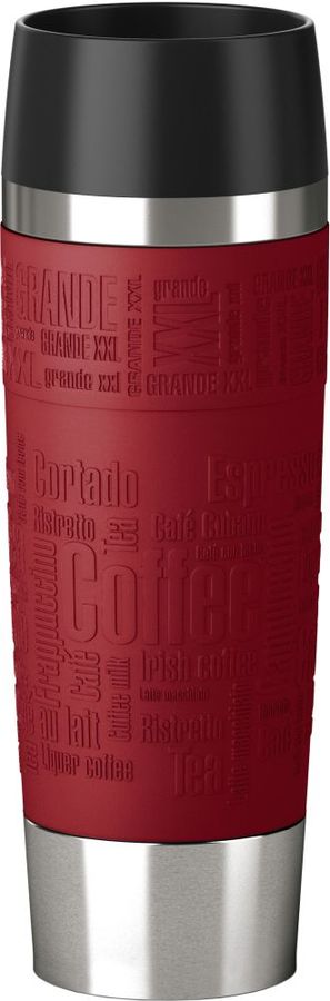 Термокружка EMSA Travel Mug 515617, 0.36л, красный Термокружка EMSA Travel Mug 515617, 0.36л, красныйТермосы и термокружки<br>100 % герметичная термокружка с поясом Soft Touch. Открывается простым нажатием кнопки. Можно пить с любой стороны. Пробка разбирается и превосходно моется. Сохранение температуры холодных напитков - до 8 ч, горячих - до 4 ч.<br><br>Цвет: красный