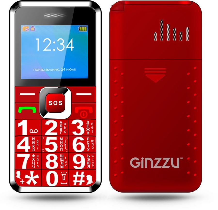 Мобильный телефон GINZZU MB501, красный Мобильный телефон GINZZU MB501, красныйМобильные телефоны<br>экран: 1.77, TFT, FM-радио, для пожилых людей, время работы в режиме разговора, до: 3ч, в режиме ожидания, до: 178ч<br><br>Цвет: красный