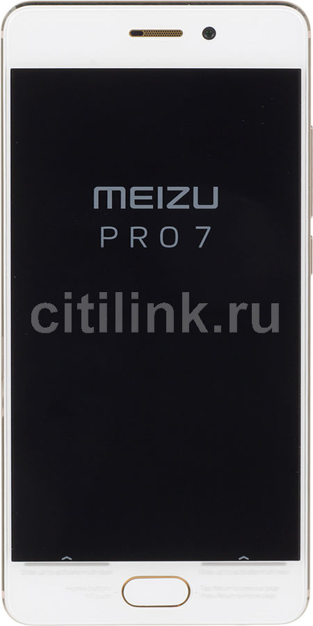 Смартфон MEIZU Pro 7 64Gb, M792H, золотистый Смартфон MEIZU Pro 7 64Gb, M792H, золотистыйМобильные телефоны<br>ОС Android 7.0, экран: 5.2, Super AMOLED, 1920x1080, процессор: Helio P25, 2600МГц, 8-ми ядерный, камера: 12Мп, GPS, ГЛОНАСС<br><br>Цвет: золотистый