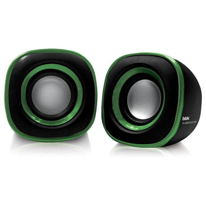 Колонки BBK CA-301S, черный, зеленый Колонки BBK CA-301S, черный, зеленыйКолонки для компьютера<br>акустический тип: 2.0; выходная мощность (RMS) 3Вт; питание от USB; тип акустики: стационарная; цвет: черный<br>