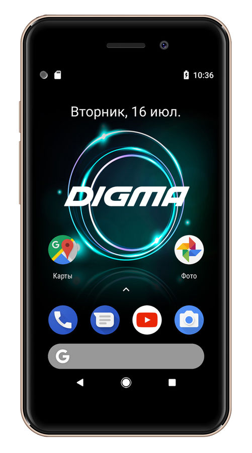 Смартфон DIGMA A453 3G Linx, золотистый
