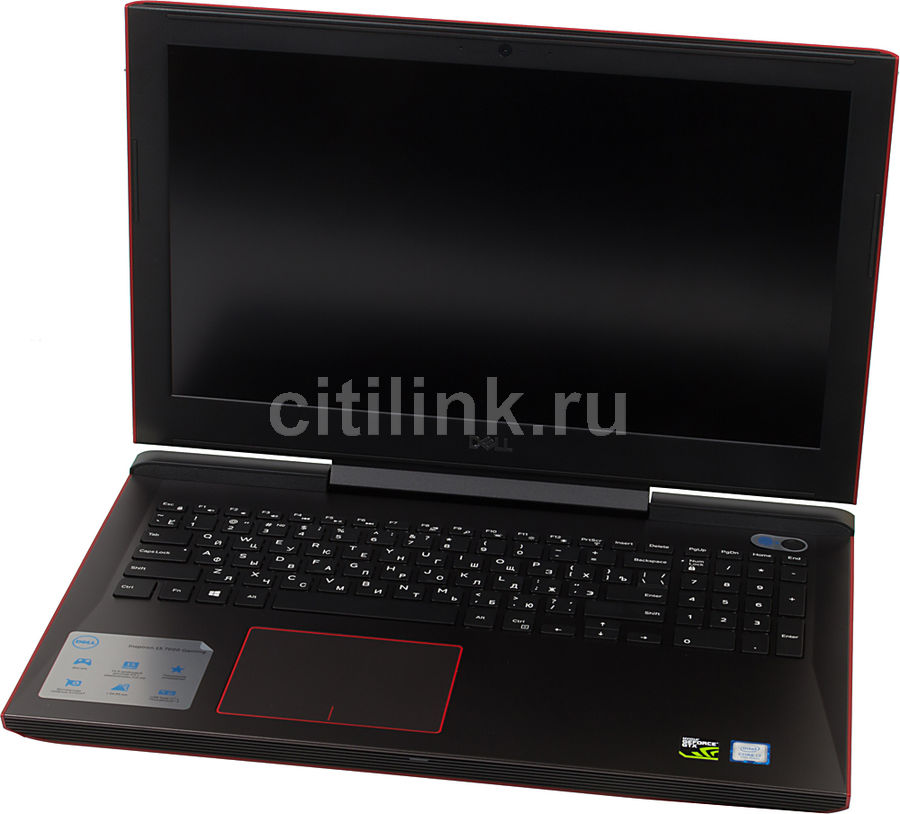 Ноутбук DELL Inspiron 7577, 15.6&quot;, Intel Core i7 7700HQ 2.8ГГц, 16Гб, 1000Гб, 128Гб SSD, nVidia GeForce GTX 1050 Ti - 4096 Мб, Linux, 7577-9621, красный