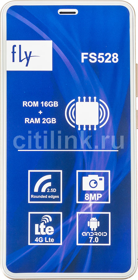 Смартфон FLY Memory Plus FS528, золотистый