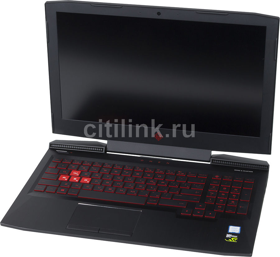 Ноутбук HP Omen 15-ce043ur, 15.6&quot;, Intel Core i7 7700HQ 2.8ГГц, 16Гб, 1000Гб, 128Гб SSD, nVidia GeForce GTX 1050 Ti - 4096 Мб, Free DOS 2.0, 2YM38EA, черный