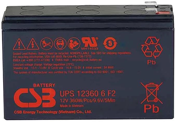 Батарея для ИБП CSB UPS12360 12В, 7.5Ач