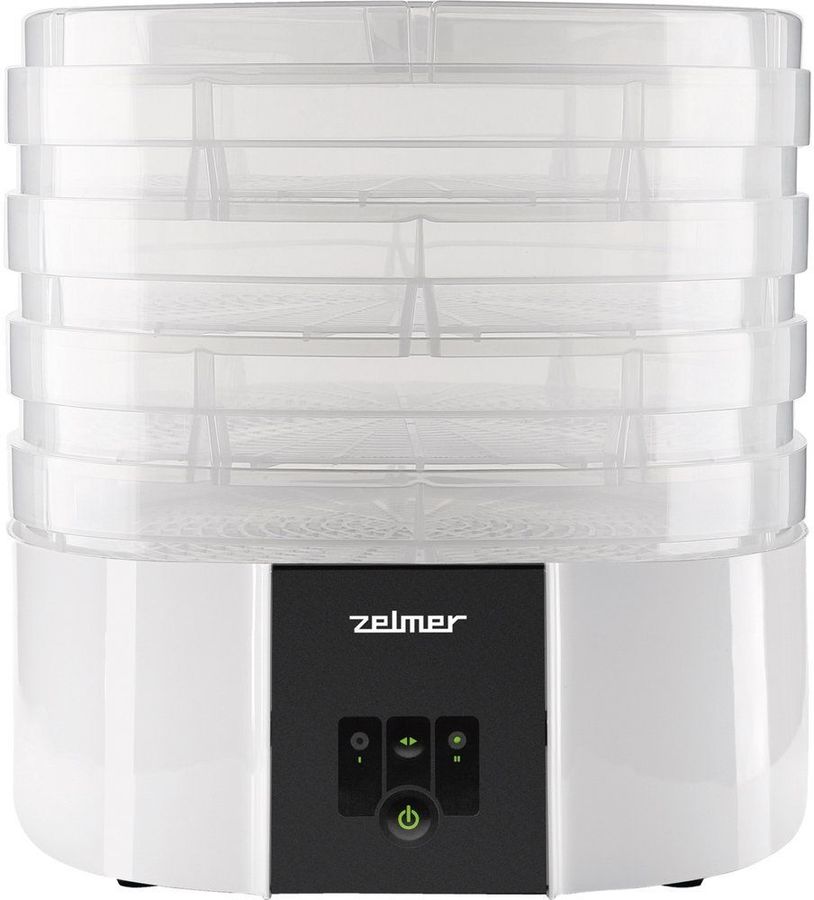 Сушилка для овощей и фруктов ZELMER ZFD2250W, белый, 4 поддона