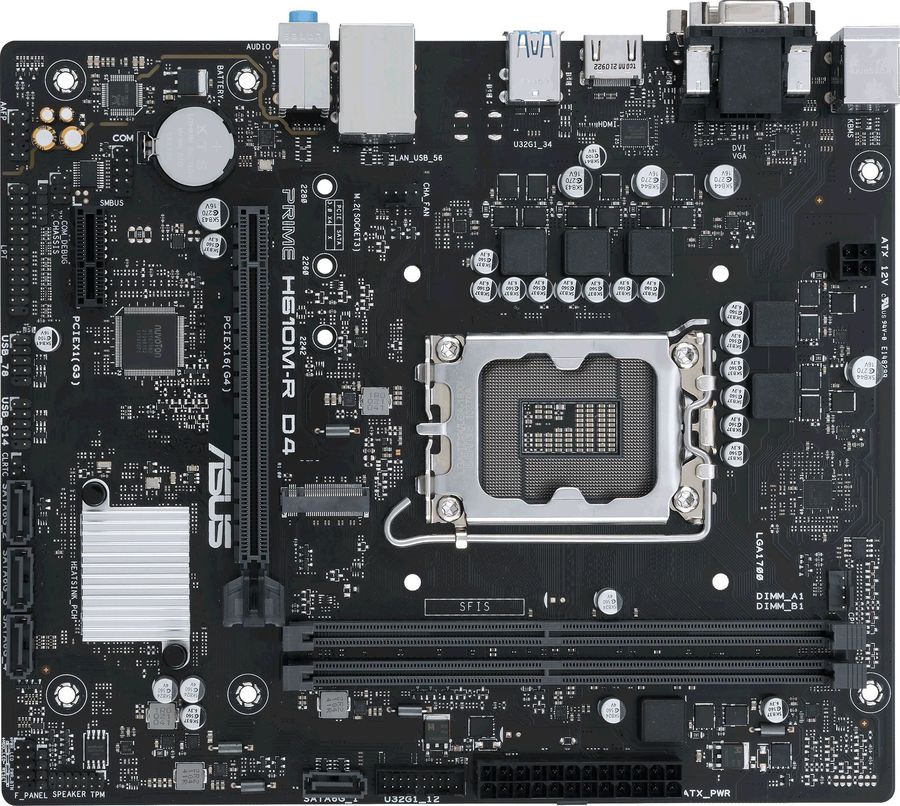 Характеристики Материнская плата ASUS PRIME H610M R D4 SI LGA 1700