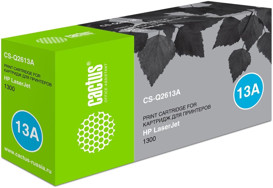 Картридж CACTUS CS-Q2613A черный Картридж CACTUS CS-Q2613A черныйКартриджи<br>черный, примерный ресурс(страниц)- 2500, для LJ 1300<br><br>Цвет: черный