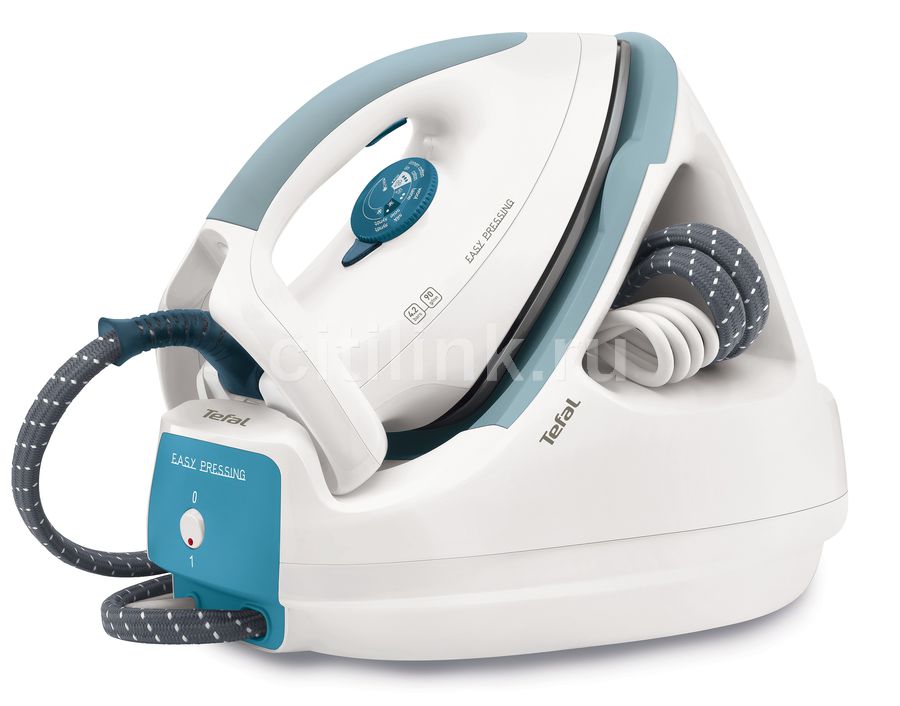 Паровая станция TEFAL GV5225, белый / голубой Паровая станция TEFAL GV5225, белый / голубойПаровые станции<br>давление пара 4.2Бар; подача пара 90г; вертикальное разглаживание; цвет белый<br><br>Цвет: белый