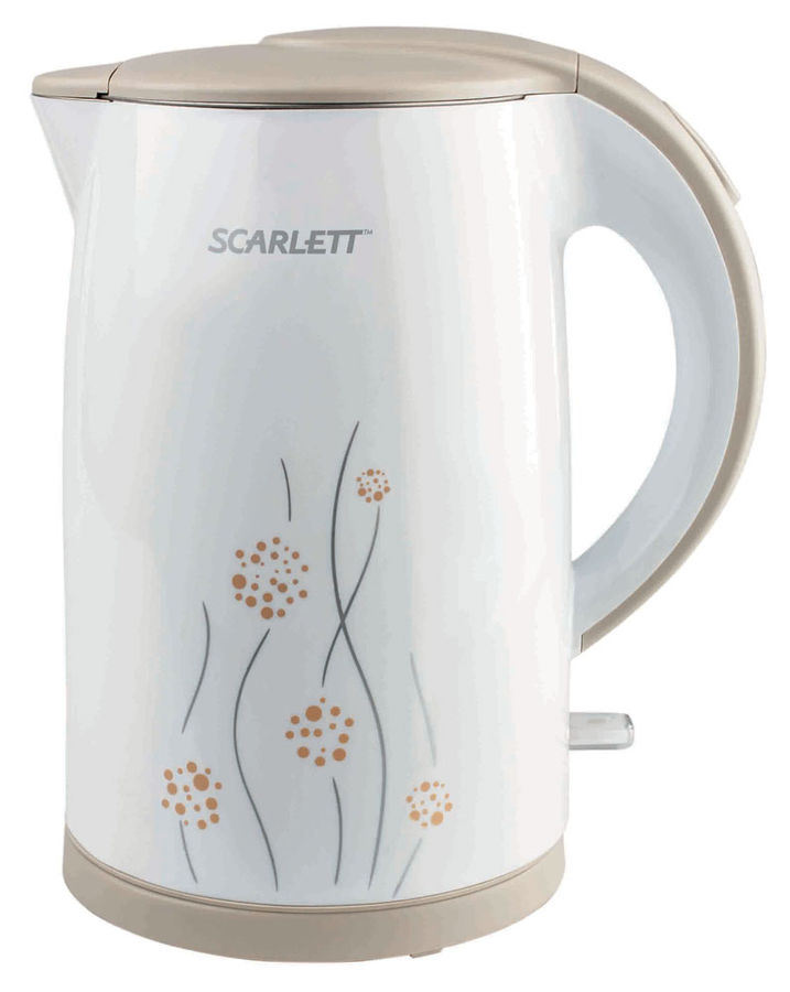 Чайник электрический SCARLETT SC-EK21S08, 2150Вт, белый и бежевый Чайник электрический SCARLETT SC-EK21S08, 2150Вт, белый и бежевыйЧайники электрические<br>мощность - 2150Вт; объем - 1.7л; корпус - пластик; цвет - белый<br><br>Цвет: белый