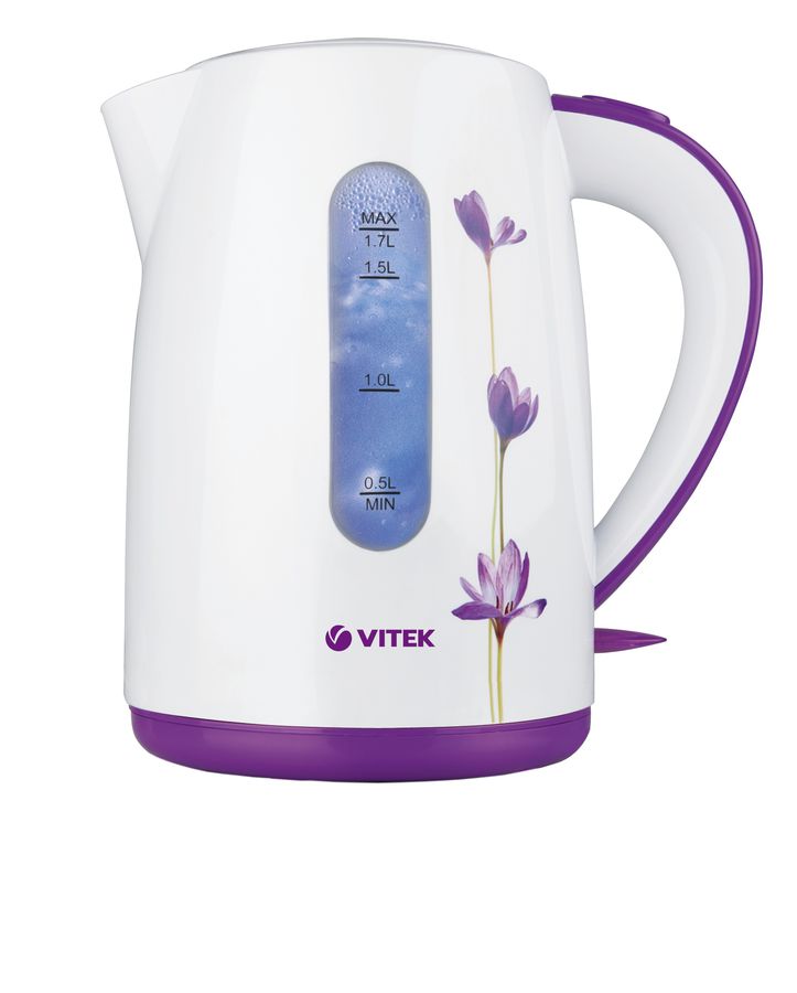 Чайник электрический VITEK VT-7011 W, 2200Вт, белый Чайник электрический VITEK VT-7011 W, 2200Вт, белыйЧайники электрические<br>мощность - 2200Вт; объем - 1.7л; корпус - пластик; фильтр от накипи, цвет - белый<br><br>Цвет: белый