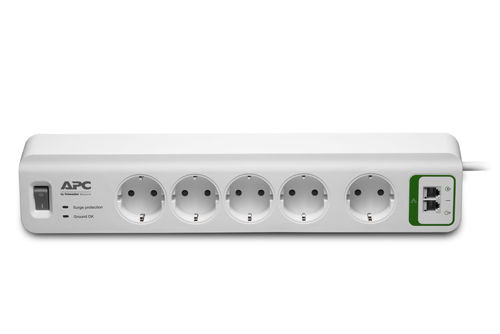 Сетевой фильтр APC PM5T-RS, 1.83м, белый Сетевой фильтр APC PM5T-RS, 1.83м, белыйСетевые фильтры<br>длина шнура: 1.83м, входная вилка: EURO, защита телефонной линии<br><br>Цвет: белый