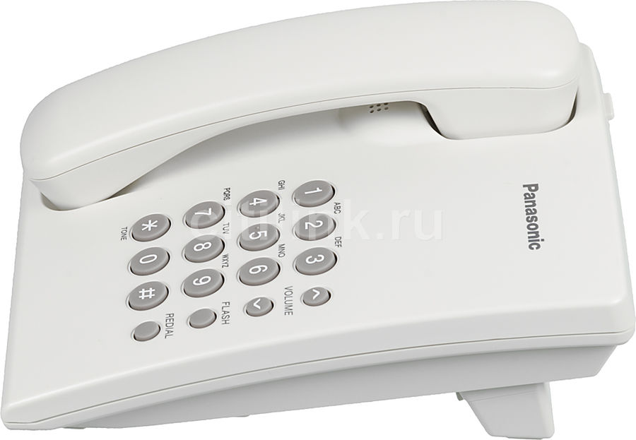 Проводной телефон PANASONIC KX-TS2350RUW, белый Проводной телефон PANASONIC KX-TS2350RUW, белыйПроводные<br>цвет: белый<br><br>Цвет: белый