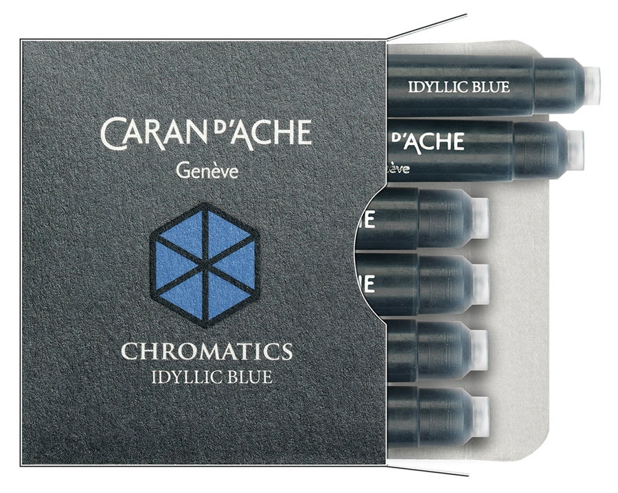 Картридж Carandache Chromatics (8021.140) Iddyllic blue чернила для ручек перьевых (6шт) Картридж Carandache Chromatics (8021.140) Iddyllic blue чернила для ручек перьевых (6шт)Расходные материалы Премиум<br><br><br>Линейка: Chromatics
