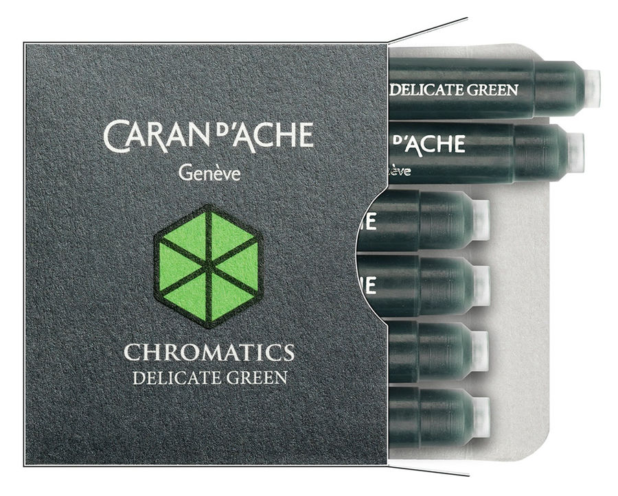 Картридж Carandache Chromatics (8021.221) Delicate green чернила для ручек перьевых (6шт) Картридж Carandache Chromatics (8021.221) Delicate green чернила для ручек перьевых (6шт)Расходные материалы Премиум<br><br><br>Линейка: Chromatics