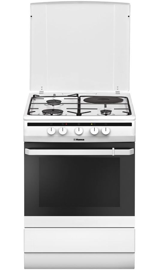 Газовая плита HANSA FCMW62001, электрическая духовка, белый Газовая плита HANSA FCMW62001, электрическая духовка, белыйГазовые плиты<br>тип духовки- электрическая, ящик для посуды, ширина 60см цвет- белый<br><br>Цвет: белый