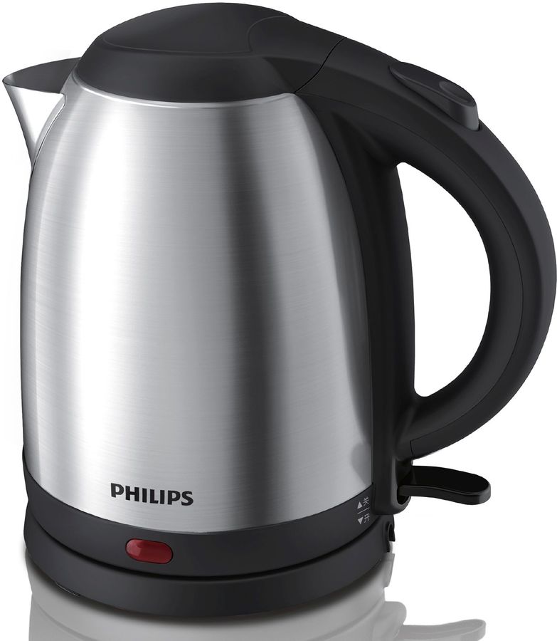 Чайник электрический PHILIPS HD9306, 1800Вт, серебристый и черный Чайник электрический PHILIPS HD9306, 1800Вт, серебристый и черныйЧайники электрические<br>мощность - 1800Вт; объем - 1.5л; корпус - нержавеющая сталь и пластик; цвет - серебристый<br><br>Цвет: серебристый