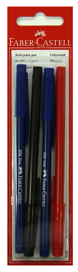 Набор шариковых ручек Faber-Castell (263213) 4цв. блистер Набор шариковых ручек Faber-Castell (263213) 4цв. блистерРучки шариковые<br><br>