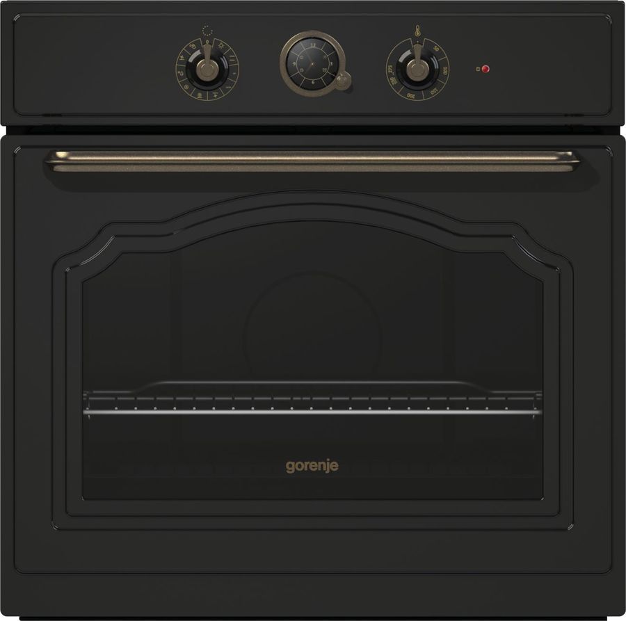 Духовой шкаф GORENJE Classico BO73CLB, антрацит Духовой шкаф GORENJE Classico BO73CLB, антрацитЭлектрические духовые шкафы<br>электрическая; мощность подключения: 3300Вт; объем: 67л; гриль; ширина 59.7см; цвет: антрацит<br><br>Линейка: Classico<br>Цвет: антрацит