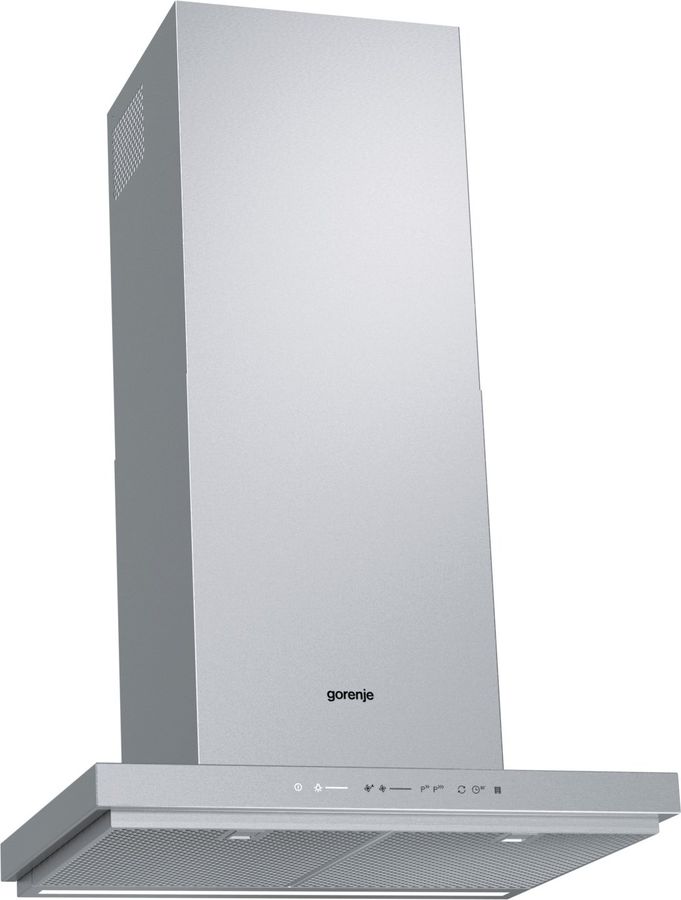 Вытяжка каминная Gorenje WHT661S2X нержавеющая сталь управление: сенсорное (1 мотор) Вытяжка каминная Gorenje WHT661S2X нержавеющая сталь управление: сенсорное (1 мотор)Каминные вытяжки<br>количество двигателей: 1; мощность: 307Вт; производительность: 757м3/час; режим: отвод/циркуляция; диаметр штуцера: 150 мм; встроенная подсветка; индикатор загрязнения фильтра; интенсивный режим; автовыключение; фильтр: Моющийся алюминиевый фильтр с полиуретановой пеной; ширина: 59.8см; цвет: нержавеющая сталь<br><br>Цвет: нержавеющая сталь