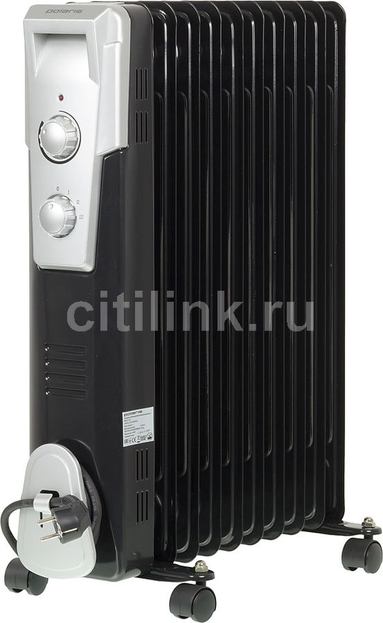 Масляный радиатор POLARIS PRE Q 1025, 2500Вт, черный Масляный радиатор POLARIS PRE Q 1025, 2500Вт, черныйМасляные радиаторы<br>мощность 2500Вт; количество секций: 10; площадь обогрева: до 25 кв.м; управление: механическое; встроенный термостат; выключение при перегреве; отсек для сетевого шнура; ручка для перемещения; регулировка мощности; цвет: черный<br><br>Цвет: черный