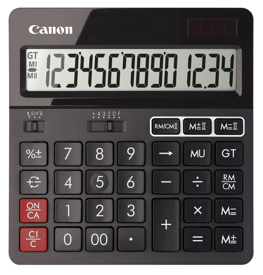 Калькулятор CANON AS-240, 14-разрядный, черный Калькулятор CANON AS-240, 14-разрядный, черныйКалькуляторы<br>разрядность дисплея: 14-разрядный; настольный; цвет: черный<br>