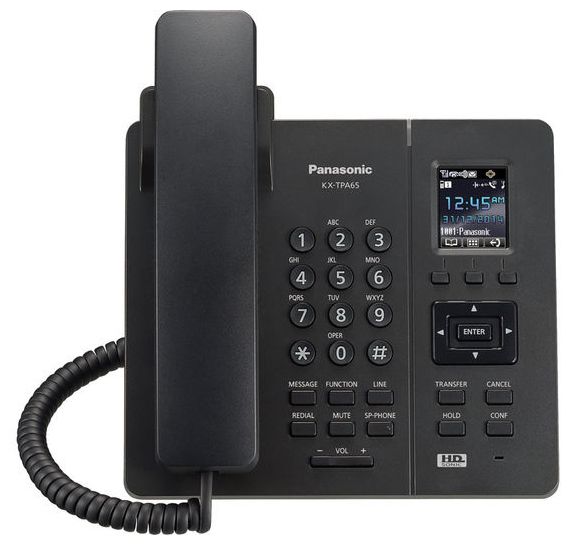 IP телефон PANASONIC KX-TPA65RUB IP телефон PANASONIC KX-TPA65RUBIP-телефоны<br>дисплей: цветной; питание: сетевой адаптер; цвет: черный<br><br>Цвет: черный