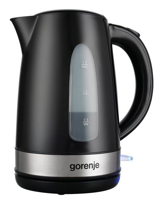 Чайник электрический GORENJE K15BK, 2200Вт, черный и серебристый Чайник электрический GORENJE K15BK, 2200Вт, черный и серебристыйЧайники электрические<br>мощность - 2200Вт; объем - 1.5л; корпус - пластик; фильтр от накипи, цвет - черный<br><br>Цвет: черный