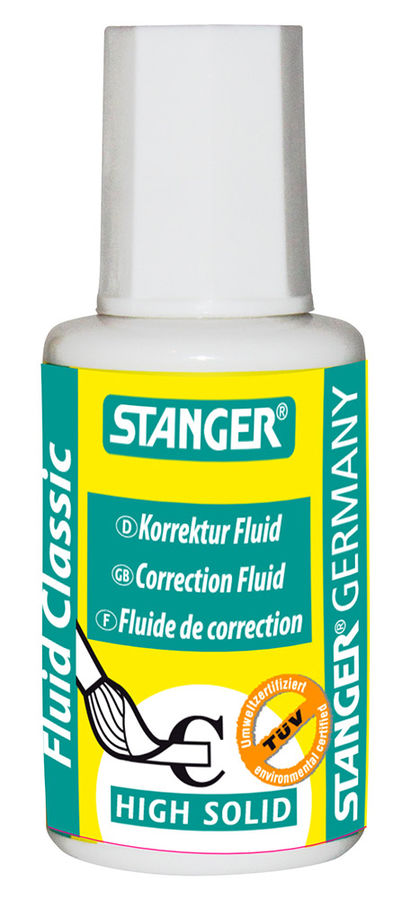 Жидкость коррект. Stanger Classic 18000100021 кисточка белый 18мл Жидкость коррект. Stanger Classic 18000100021 кисточка белый 18млШтрих-корректоры<br>тип наконечника: кисточка; объем флакона: 18мл<br>