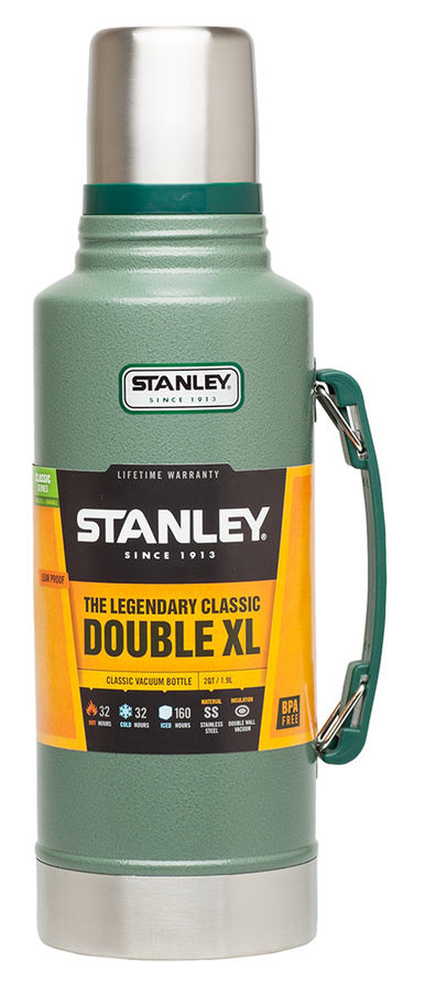 Термос STANLEY Classic Vac Bottle Hertiage, 1.3л, зеленый/ серебристый