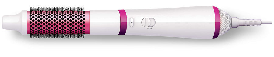 Фен-щетка PHILIPS HP8660/00, белый Фен-щетка PHILIPS HP8660/00, белыйФен-щетки<br>Оптимальная температура сушки волос благодаря технологии ThermoProtect. 38 мм термощетка делает волосы более гладкими и блестящими. Скорость и температурный режим легко регулировать. Это позволяет добиться идеальной температуры для создания превосходной укладки.<br><br>Цвет: белый/розовый