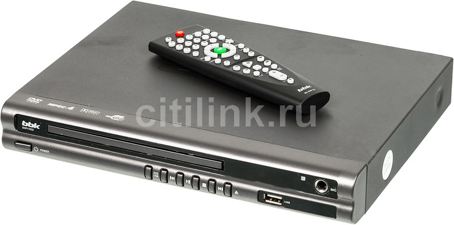 DVD-плеер BBK DVP176SI, темно-серый DVD-плеер BBK DVP176SI, темно-серыйDVD плееры<br>Dolby Digital, караоке, USB 2.0, композитный выход, коаксиальный выход, цвет: темно-серый<br><br>Цвет: темно-серый