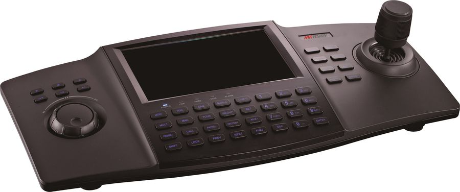 Клавиатура HIKVISION DS-1100KI Клавиатура HIKVISION DS-1100KIАксессуары для видеокамер<br>Эргономичный дизайн. 7 TFT сенсорный экран с разрешением 800480. Отображение и воспроизведение видео с разрешением до 1080p. Управление скоростными поворотными камерами и регистраторами. USB 2.0-интерфейс для резервного копирования видео.<br><br>Цвет: черный