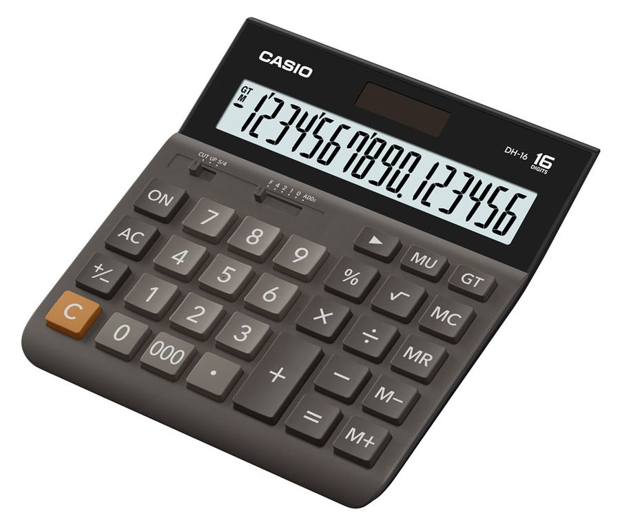 Калькулятор CASIO DH-16, 16-разрядный, коричневый Калькулятор CASIO DH-16, 16-разрядный, коричневыйКалькуляторы<br>разрядность дисплея: 16-разрядный; настольный; цвет: коричневый<br>