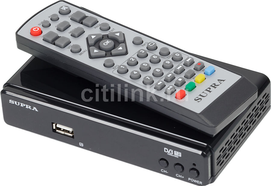 Ресивер DVB-T2 SUPRA SDT-82, черный Ресивер DVB-T2 SUPRA SDT-82, черныйРесиверы DVB-T<br>DVB-T; DVB-T2; родительский контроль; корпус: пластик; цвет: черный<br><br>Цвет: черный