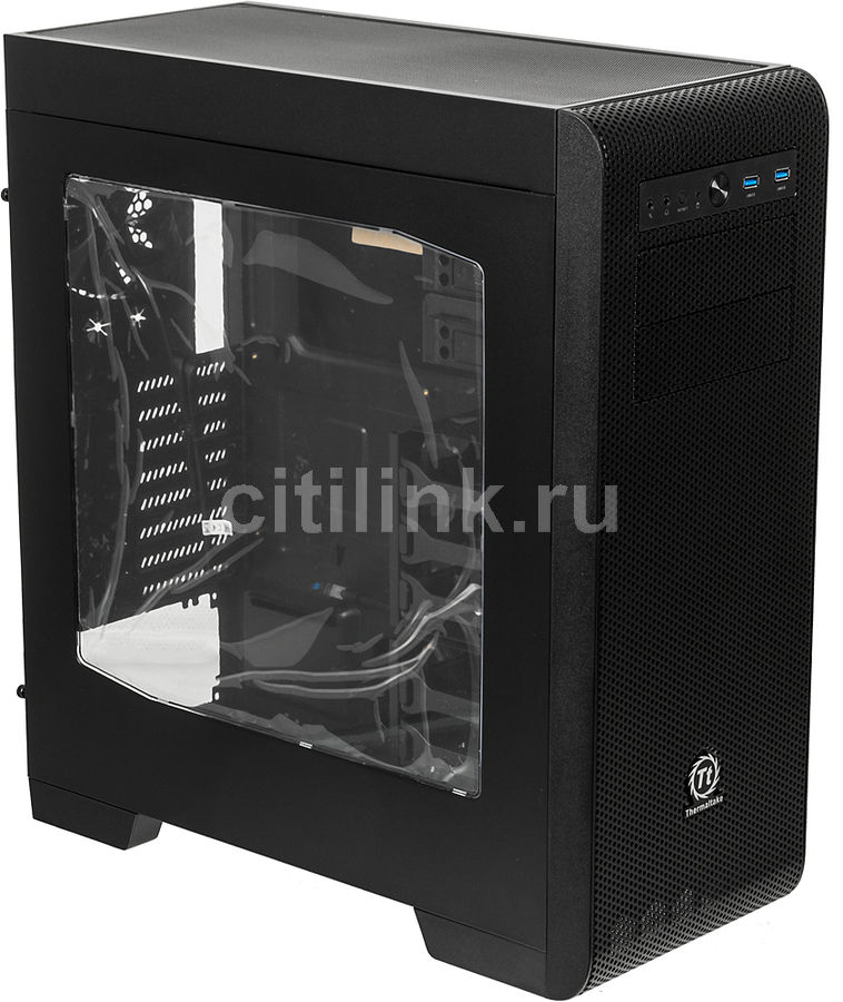 Корпус ATX THERMALTAKE Core V41, Midi-Tower, без БП, черный Корпус ATX THERMALTAKE Core V41, Midi-Tower, без БП, черныйКорпуса<br>размер: Midi-Tower; USB 3.0: 2шт, + аудио на передней панели; отсеки внешние 5.25- 2шт, внутренние 3.5- 6шт; материал стенок - сталь, прозрачное окно, видеокарта длиной, до: 410мм<br><br>Линейка: Core