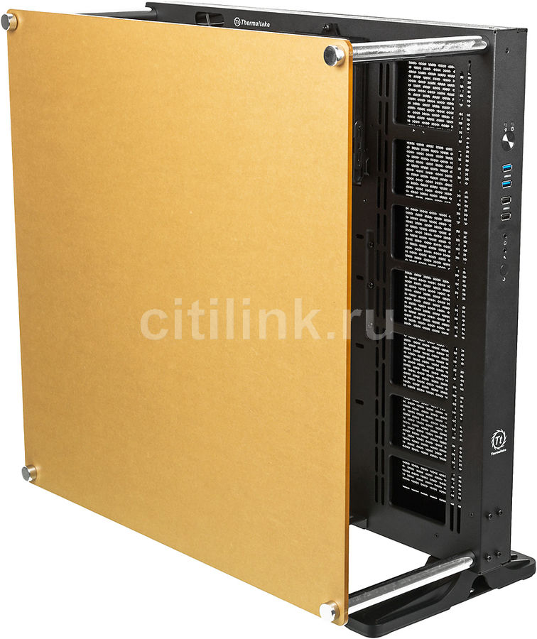 Корпус ATX THERMALTAKE Core P5, Midi-Tower, без БП, черный Корпус ATX THERMALTAKE Core P5, Midi-Tower, без БП, черныйКорпуса<br>размер: Midi-Tower; USB 2.0: 2шт, USB 3.0: 2шт, + аудио на передней панели; 3.5- 1шт; внутренние 3.5- 3шт; материал стенок - сталь, прозрачное окно, видеокарта длиной, до: 320мм<br><br>Линейка: Core