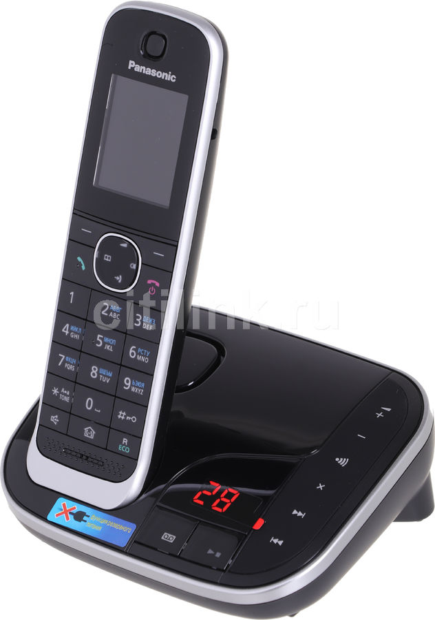 Радиотелефон PANASONIC KX-TGJ320RUB, черный Радиотелефон PANASONIC KX-TGJ320RUB, черныйРадиотелефоны<br>однолинейный; автоответчик; АОН/Caller ID; подсветка клавиатуры; полифония; в комплекте 1 радиотрубка<br><br>Цвет: черный