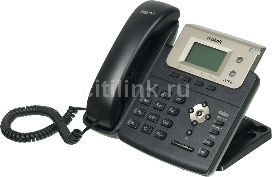 IP телефон YEALINK SIP-T21P E2 IP телефон YEALINK SIP-T21P E2IP-телефоны<br>дисплей: монохромный; питание: сетевой адаптер/PoE; цвет: черный<br><br>Цвет: черный
