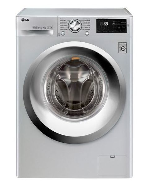 Стиральная машина LG F12U2HFNA, фронтальная загрузка, серебристый Стиральная машина LG F12U2HFNA, фронтальная загрузка, серебристыйСтиральные машины<br>тип загрузки: фронтальная, максимальная загрузка: 7кг, отжим: 1200об/мин, класс стирки: A, класс отжима: B, дисплей, цвет: серебристый<br><br>Цвет: серебристый