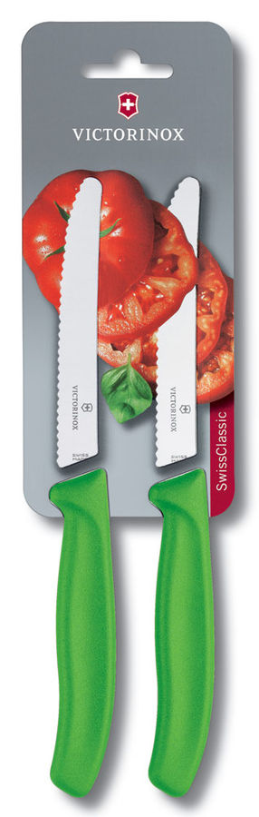 Набор ножей кухон. Victorinox Swiss Classic (6.7836.L114B) компл.:2шт салатовый блистер Набор ножей кухон. Victorinox Swiss Classic (6.7836.L114B) компл.:2шт салатовый блистерНаборы ножей<br>Наборы кухонных ножей Victorinox – это изделия высокого качества, которые полностью отвечают всем требованиями международных стандартов.Материал лезвия:Сталь прокатная, молибден-ванадиевая (X50 Cr Mo V 15) Материал рукояти:Полипропилен, Цвет:Зеленая рукоять,Длина лезвия:11.00 см,Длина:21.80 см.<br><br>Цвет: салатовый