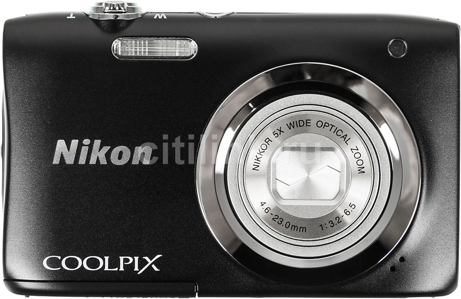 Цифровой фотоаппарат NIKON CoolPix A100, черный Цифровой фотоаппарат NIKON CoolPix A100, черныйЦифровые фотоаппараты<br>матрица - 20.1Мп CCD, ЖК-дисплей 2.7, стабилизатор изображения электронный; запись видео 720p; тонкий и легкий, цвет - черный<br><br>Линейка: CoolPix<br>Цвет: черный